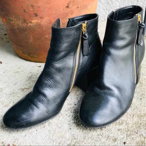 COLE HAAN SAYLOR GRAND black leather boots 9 - Picture 2 of 8